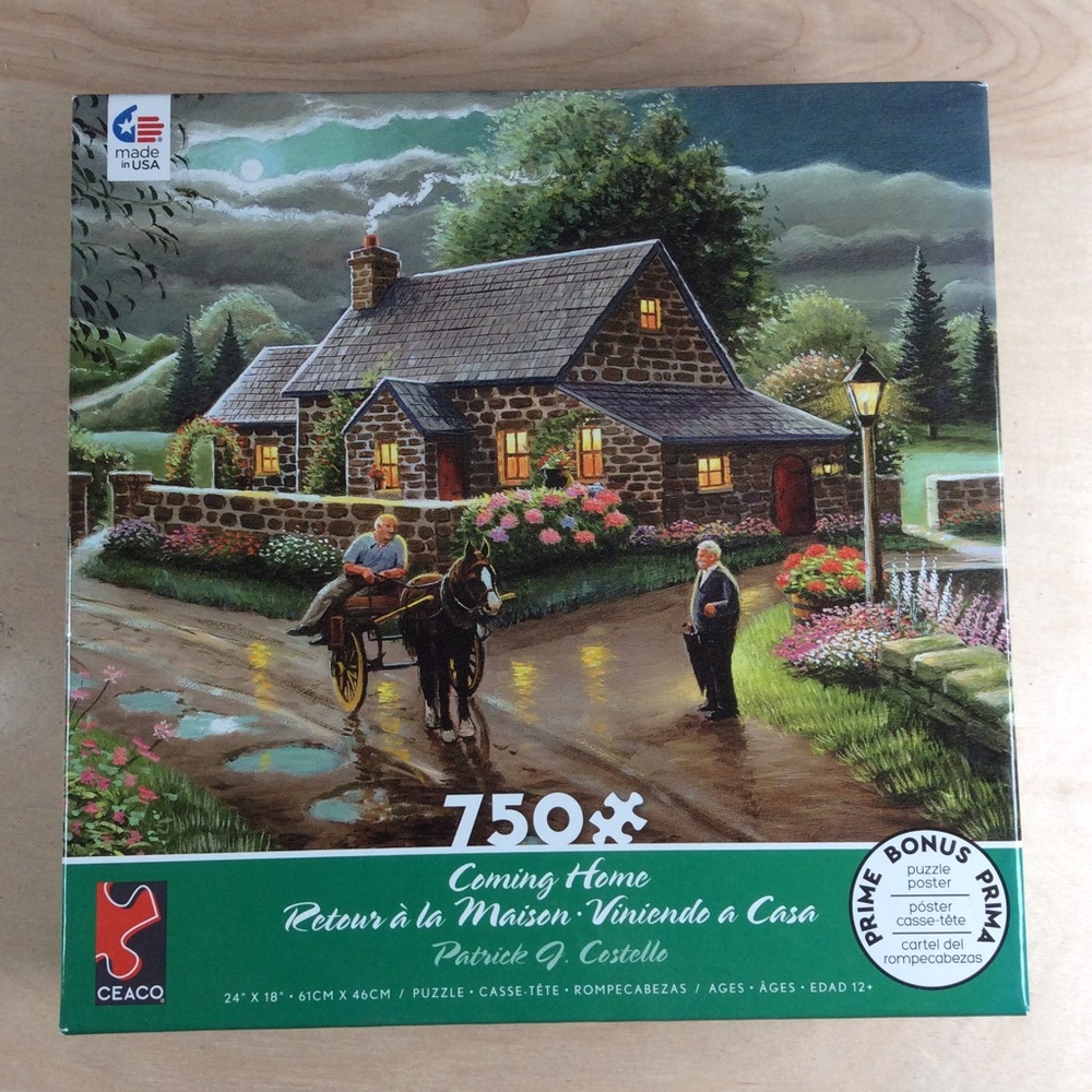 Ceaco Coming Home By Patrick J Costello 750 Piece Puzzle With Reference Poster